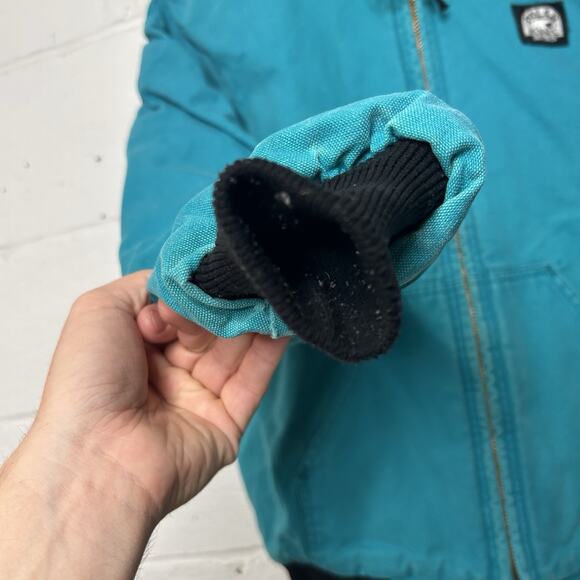 Vintage Polar King By Key Hooded Canvas Jacket “Turquoise” - Picture 7 of 11